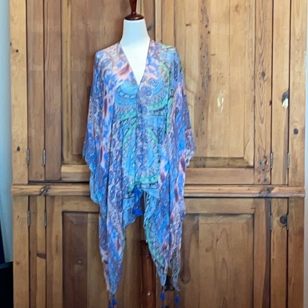 Soft Surroundings 💯 Modal Fabric Stunning Boho Kimono Topper OSFA